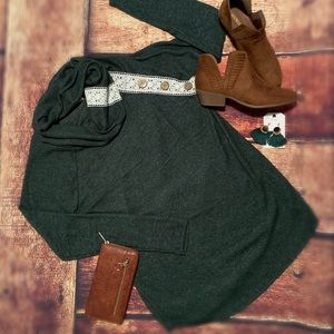 Cowl neck Hunter Green